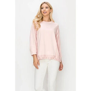 Joh Raya Pointe Knit Top Pink M‎